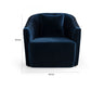 Reno Lopa Accent Chair Blue Velvet 1 Throw Pillow Brass Nailhead Trim By Casagear Home BM318433