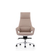 Akon Office Recliner Chair Adjustable Height Swivel Lux Beige Leather By Casagear Home BM318434