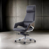 Akon Office Recliner Chair, Adjustable Height,Swivel, Lux Black Leather By Casagear Home