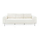 Shlo 82 Inch Sofa Modern Cushioned Seats Off White Fabric Metal Legs By Casagear Home BM318439