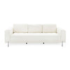 Shlo 82 Inch Sofa Modern Cushioned Seats Off White Fabric Metal Legs By Casagear Home BM318439