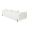 Shlo 82 Inch Sofa Modern Cushioned Seats Off White Fabric Metal Legs By Casagear Home BM318439