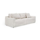 Reno Lorie 95 Inch Sofa, Plush Cushioned, 2 Throw Pillows, White Polyester By Casagear Home
