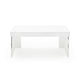 63 Inch Office Desk 3 Drawers Modern Glossy White with Steel Metal Frame By Casagear Home BM318452