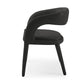 Cid Taya 24 Inch Dining Chair, Open Back, Cushioned Black Faux Leather By Casagear Home