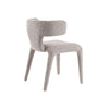 Cid Eve 21 Inch Dining Chair Curved Wingback Off White Textured Polyester By Casagear Home BM318457