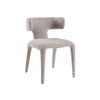 Cid Eve 21 Inch Dining Chair Curved Wingback Off White Textured Polyester By Casagear Home BM318457