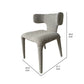 Cid Eve 21 Inch Dining Chair Curved Wingback Gray Textured Polyester By Casagear Home BM318458