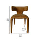 Cid Eve 21 Inch Dining Chair Curved Wingback Brown Textured Polyester By Casagear Home BM318459