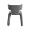 Cid Fiu 22 Inch Dining Chair Curved Wingback Gray Textured Polyester By Casagear Home BM318461