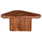 2 Piece Nesting Coffee Table Triangle Top Pedestal Base Acacia Wood By Casagear Home BM318473