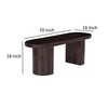 Rue Dining Bench 70 Inch Oval Top Grooved Round Panel Legs Walnut Brown By Casagear Home BM318488