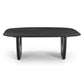 Alix Coffee Table 52 Inch Solid Acacia Wood Cut Out Panel Legs Black By Casagear Home BM318490