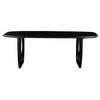 Alix Dining Table 87 Inch Rectangular Solid Acacia Wood Top Black By Casagear Home BM318492