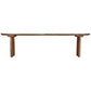 Sosi Dining Bench 70 Inch Oval Seat Panel Legs Natural Brown Acacia Wood By Casagear Home BM318501