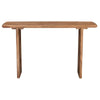 Joy Console Table Rectangular Panel Legs Natural Brown Acacia Wood By Casagear Home BM318504