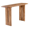 Joy Console Table, Rectangular Panel Legs, Natural Brown Acacia Wood By Casagear Home