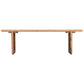 Joy 60 Inch Dining Bench Cut Out Panel Legs Natural Brown Acacia Wood By Casagear Home BM318505