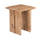 Joy Side End Table, Rectangular Panel Legs, Natural Brown Acacia Wood By Casagear Home