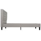 Ani Full Size Platform Bed Cushioned Tufted Gray Polyester Upholstery By Casagear Home BM318510