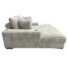 Ani Full Size Platform Bed Cushioned Tufted Gray Polyester Upholstery By Casagear Home BM318510