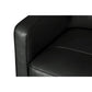 Sectional Sofa with Right Arm Facing Chaise Plush Black Faux Leather By Casagear Home BM318520