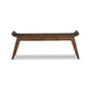 Annie Accent Bench Curved Edge Tapered Legs Brown Solid Wood 49 Inch By Casagear Home BM318522