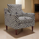 Ashley Morris Accent Chair, Gray, White Polyester, Brown Wood