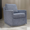 Neena Swivel Glider Accent Chair Light Blue Polyester Metal Base By Casagear Home BM318526