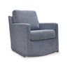 Ashley Neena Swivel Glider Accent Chair, Plush Light Blue Polyester