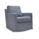 Ashley Neena Swivel Glider Accent Chair, Plush Light Blue Polyester