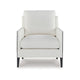 Adi Accent Chair Ivory Polyester Acrylic Blend Black Solid Wood Frame By Casagear Home BM318527