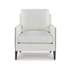 Adi Accent Chair Ivory Polyester Acrylic Blend Black Solid Wood Frame By Casagear Home BM318527