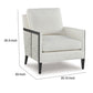 Adi Accent Chair Ivory Polyester Acrylic Blend Black Solid Wood Frame By Casagear Home BM318527