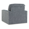 Olivia Swivel Accent Armchair Dark Gray Crosshatch Pattern Polyester By Casagear Home BM318530