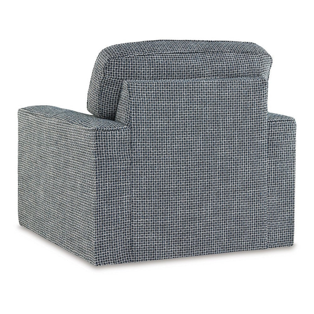 Olivia Swivel Accent Armchair Dark Gray Crosshatch Pattern Polyester By Casagear Home BM318530
