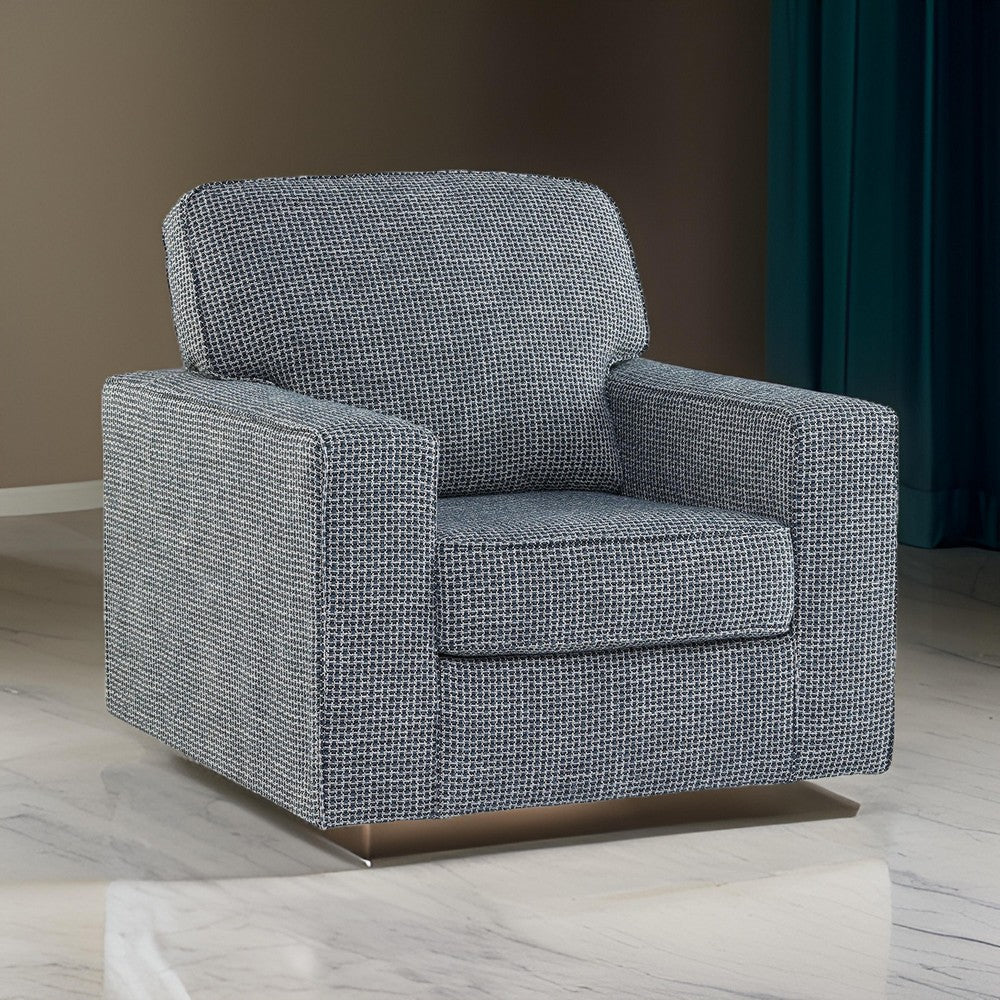 Ashley Olivia Swivel Accent Armchair, Plush Dark Gray Polyester