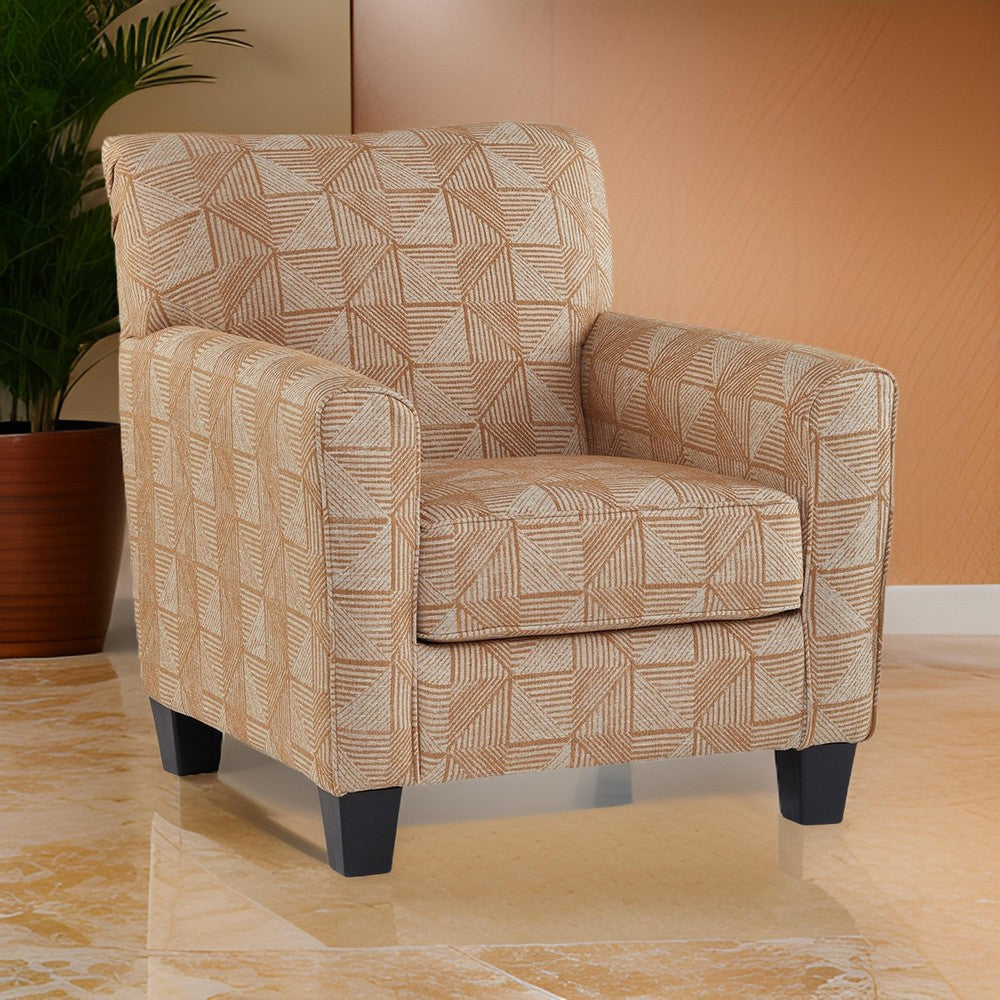 Ashley Heena Accent Chair, Tan, Brown Polyester, Black Wood