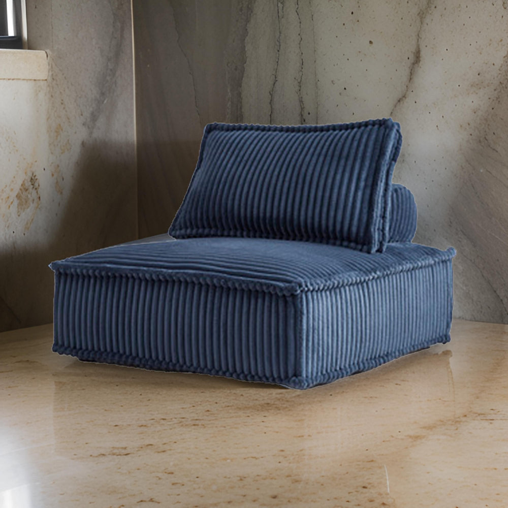 Ashley Vico Accent Chair, Modular Design, Blue Striped Polyester