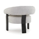 Tisa Accent Chair Gray Polyester 3 Leg Black Wood Frame Round Barrel Back By Casagear Home BM318535