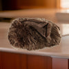 Throw Blanket Set of 3 Modern Soft Faux Fur Textured Brown Polyester By Casagear Home BM318540