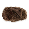 Throw Blanket Set of 3 | Faux Fur | Textured Brown Polyester