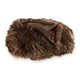 Throw Blanket Set of 3 | Faux Fur | Textured Brown Polyester