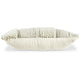 Lumbar Pillow Set of 4 14 x 22 Inch Polyester Handwoven Beige Cotton By Casagear Home BM318547