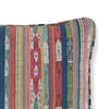 Lumbar Pillow Set of 4 16 x 23 Inch Striped Red Blue White Green Polyester By Casagear Home BM318548