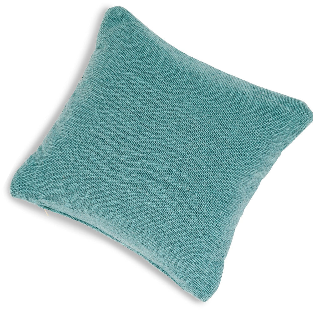 Dco Throw Pillow Set of 4, Indoor Outdoor, Woven Geometric Teal Blue By Casagear Home