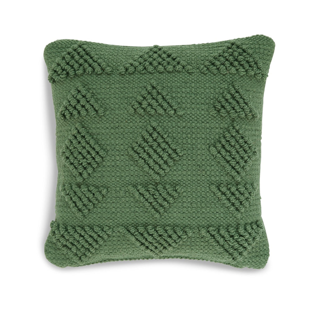 Dco Throw Pillow Set of 4, Indoor Outdoor, Woven Geometric Design, Green By Casagear Home
