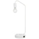 Ashley Colin 21" Desk Lamp, White Metal Frame, Round Base, USB Port