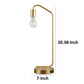 Colin 20 Inch Desk Lamp Gold Metal Frame Round Base USB Charging Port By Casagear Home BM318555