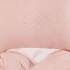 Maxie Twin Size Comforter Set with Sham Pink White Polyester Polyfill By Casagear Home BM318562